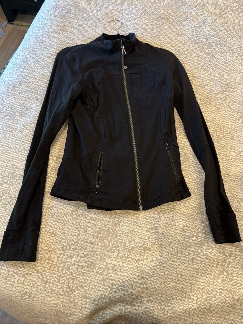 lululemon athletica Black Zip-Up Bomber Jacket